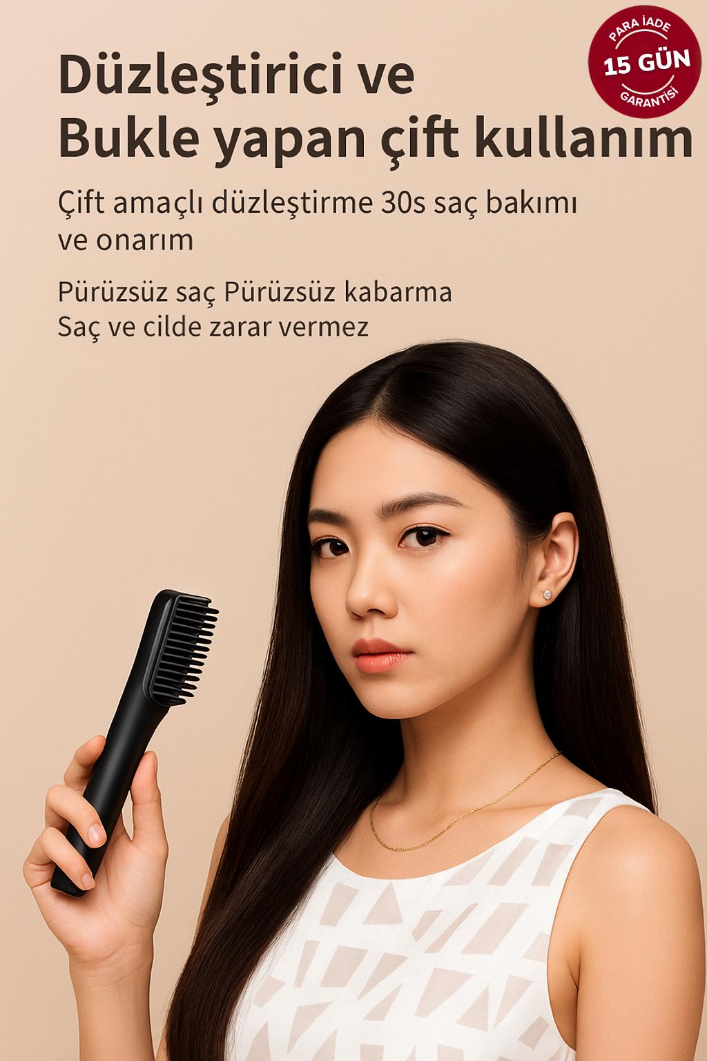 Zappyvibe Mini taşınabilir kablosuz saç düzleştirici elektrikli maşa