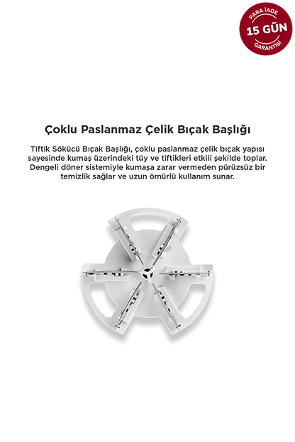 Şarjlı Tüy ve Tiftik Temizleme Makinesi Extra Bıçak Hediyeli