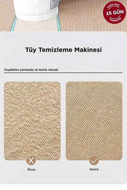 Şarjlı Tüy ve Tiftik Temizleme Makinesi Extra Bıçak Hediyeli