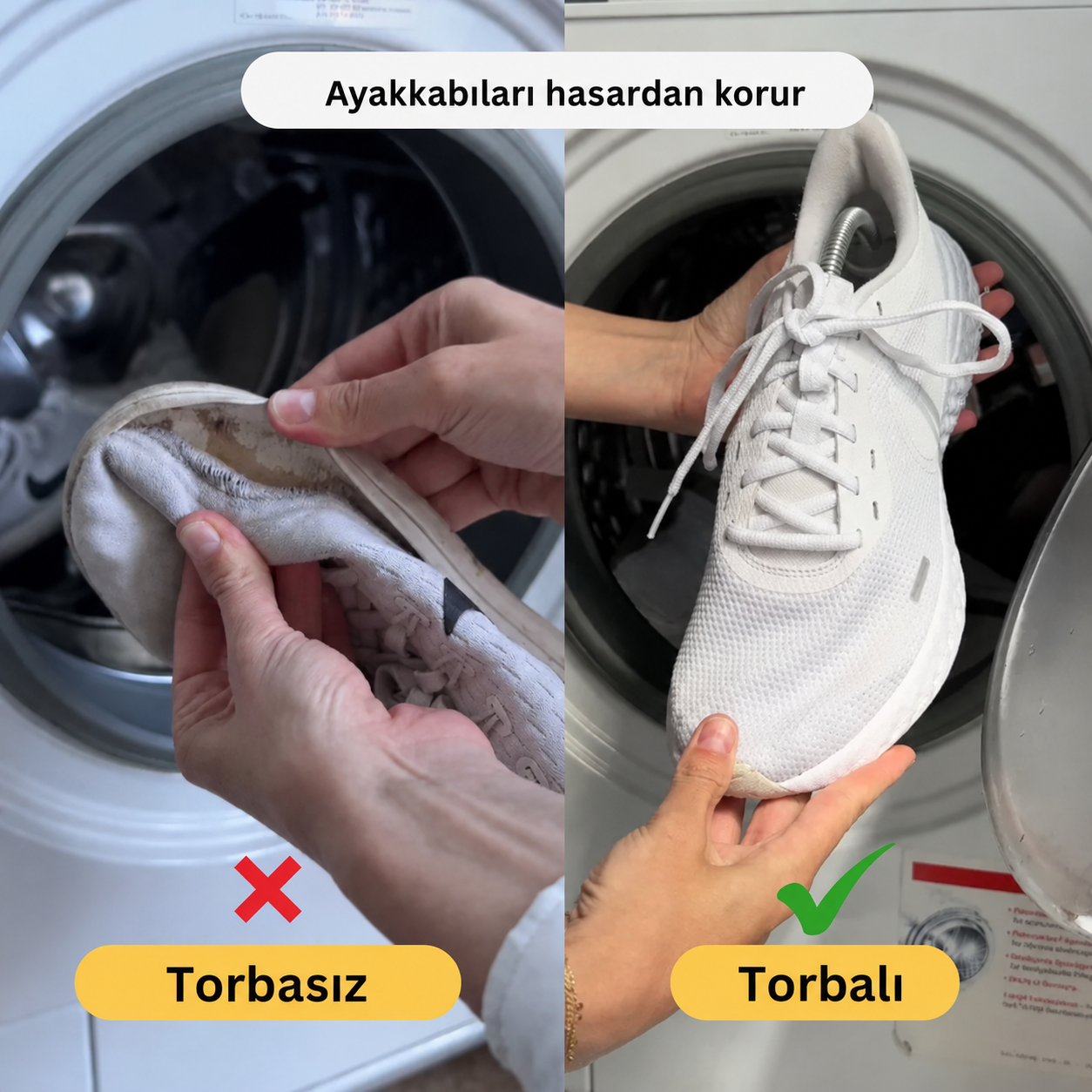 Zappyvibe® Ayakkabı Yıkama Çantası